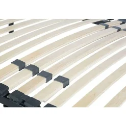 Provence Literie Sommier 120x200 cm Noir Cadre à lattes Renforcé 29 cm Soutien Réglable Métal Épaisseur 1,4 mm 34 Lattes 9 mm d'épaisseur Largeur 3 Sale