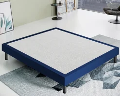 Materassiedoghe Sommier 160x200 Tapissier Déco Couleur Bleu Resistant Jusqu'à 120 Kg Par Personne
