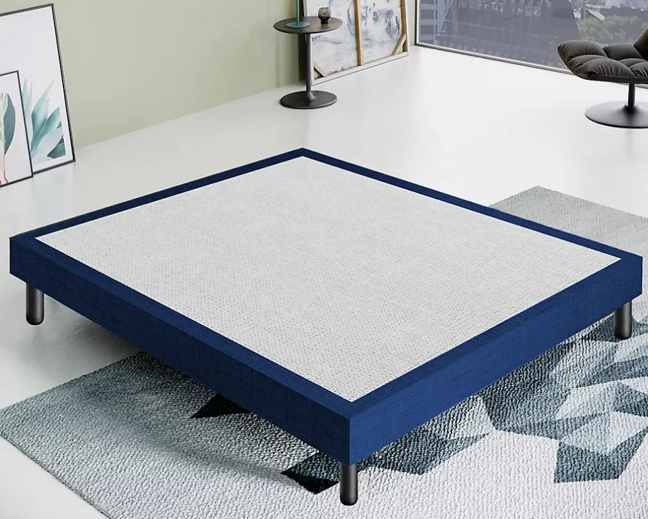 Materassiedoghe Sommier 90x200 Tapissier Déco Couleur Bleu Resistant Jusqu'à 120 Kg Par Personne Clearance