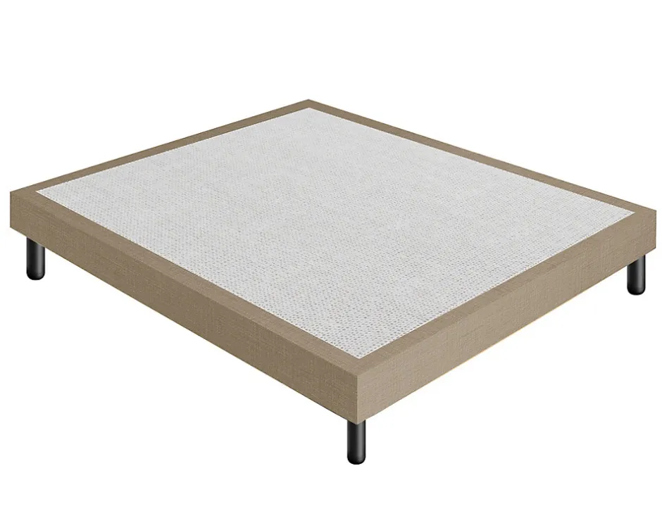 Materassiedoghe Sommier 180x200 Tapissier Déco Couleur Beige Resistant Jusqu'à 120 Kg Par Personne