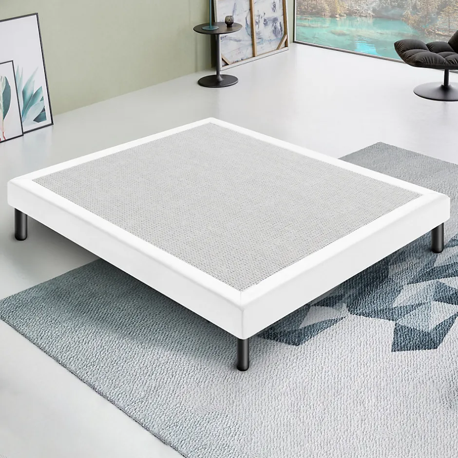Materassiedoghe Sommier 120x200 Tapissier Déco Couleur Blanc Resistant Jusqu'à 120 Kg Par Personne