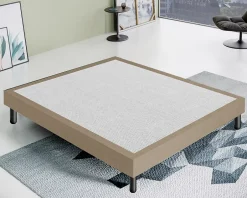 Materassiedoghe Sommier 160x200 Tapissier Déco Couleur Beige Resistant Jusqu'à 120 Kg Par Personne Discount