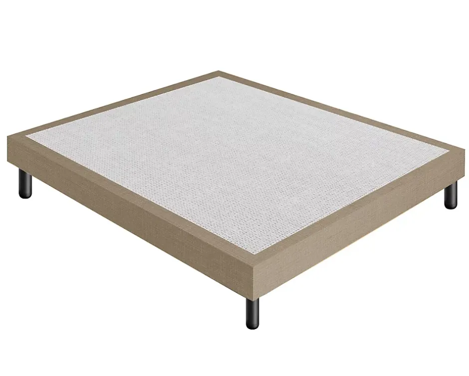 Materassiedoghe Sommier 160x200 Tapissier Déco Couleur Beige Resistant Jusqu'à 120 Kg Par Personne Discount