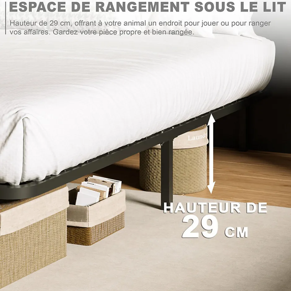Teeno Sommier 160x200cm Hauteur de 29 cm