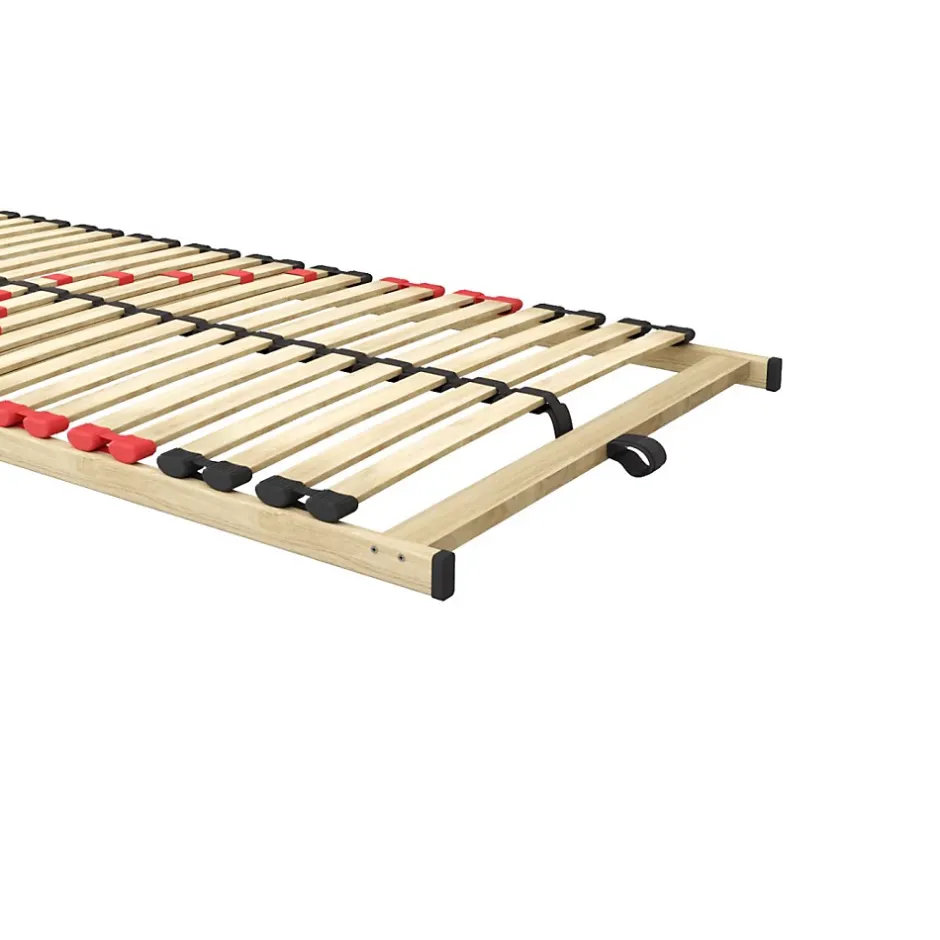 Meublorama Sommier ZITTARO 28 lattes 70x200 cm Finition chene et noir Confort et robustesse Clearance