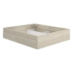 Generic Structure de lit - LAGO - 140 x 190 cm - 4 tiroirs - Chene