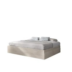 Generic Structure de lit - LAGO - 140 x 190 cm - 4 tiroirs - Chene