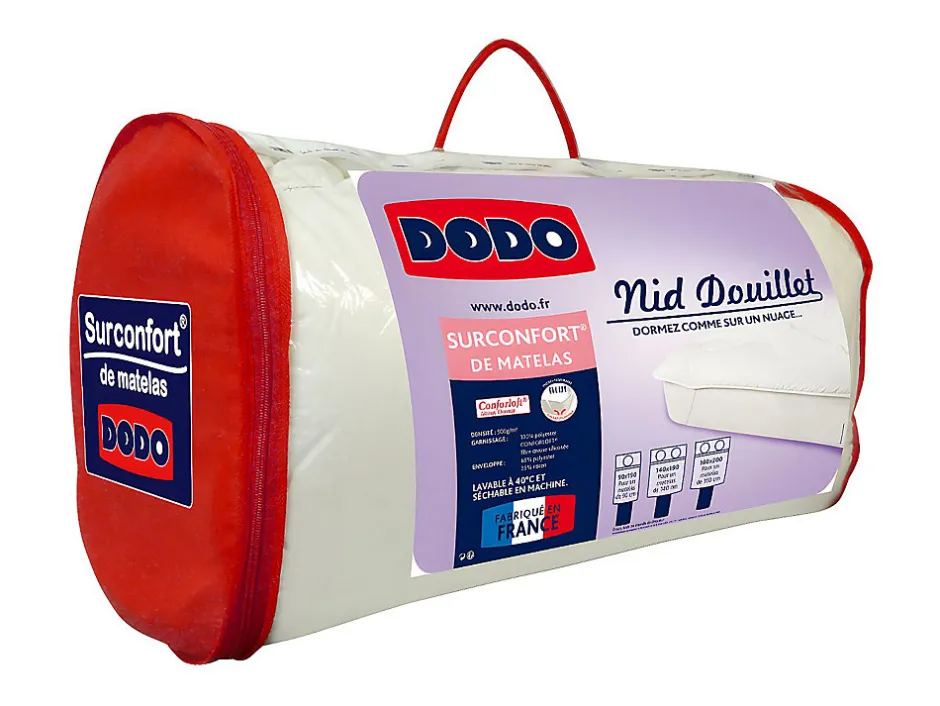 Dodo Surconfort de matelas 2 places - 160x200 cm - NID DOUILLET