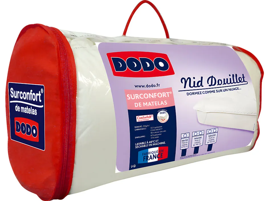 Dodo Surconfort de matelas 2 places - 160x200 cm - NID DOUILLET