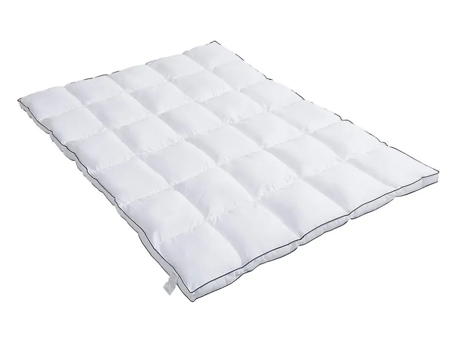 Vente-unique Surconfort de matelas anti-acariens 2 places - 160 x 200 cm - Enveloppe satin 120 fils/cm2 - garnissage 1000gr/m2 - Blanc Sale