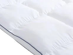 Vente-unique Surconfort de matelas anti-acariens 1 place - 90x 190 cm - Enveloppe satin 120 fils/cm2 - garnissage 1000gr/m2 - Blanc passepoil Clearance