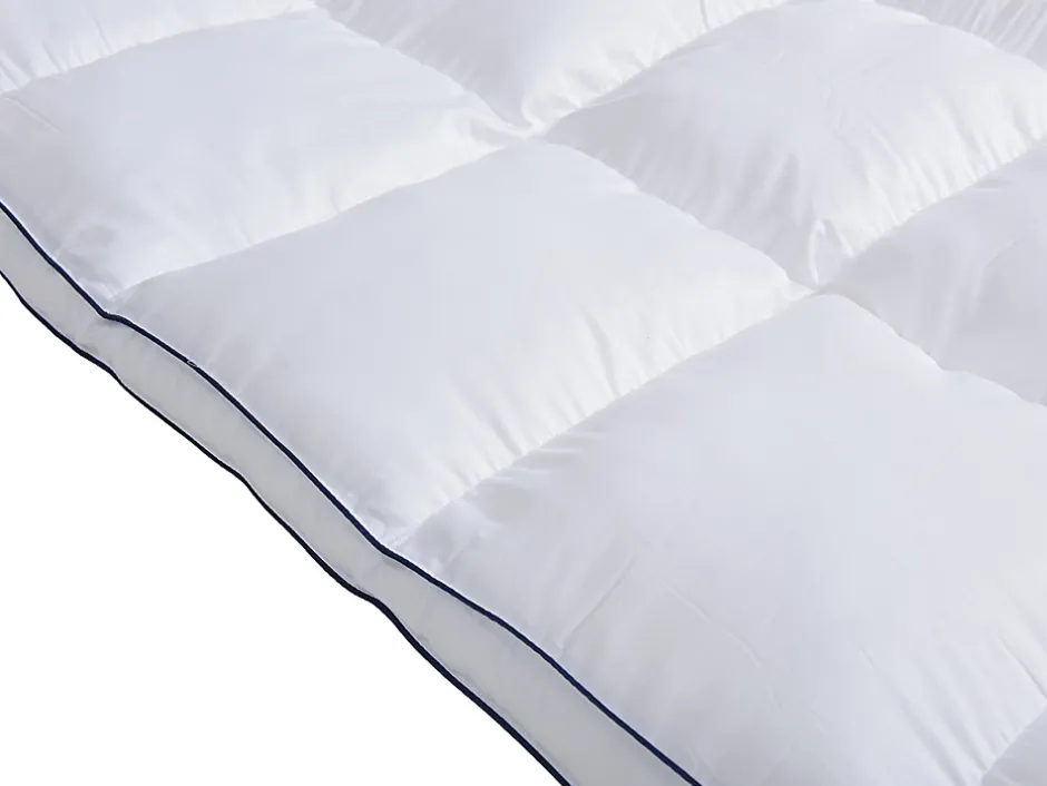 Vente-unique Surconfort de matelas anti-acariens 2 places - 140 x 190 cm - Enveloppe satin 120 fils/cm2 - garnissage 1000gr/m2 - Blanc Best