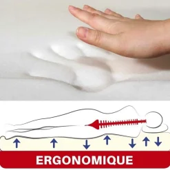 Ose Surmatelas à mémoire de forme 140 x 190 Blanc Générique Clearance