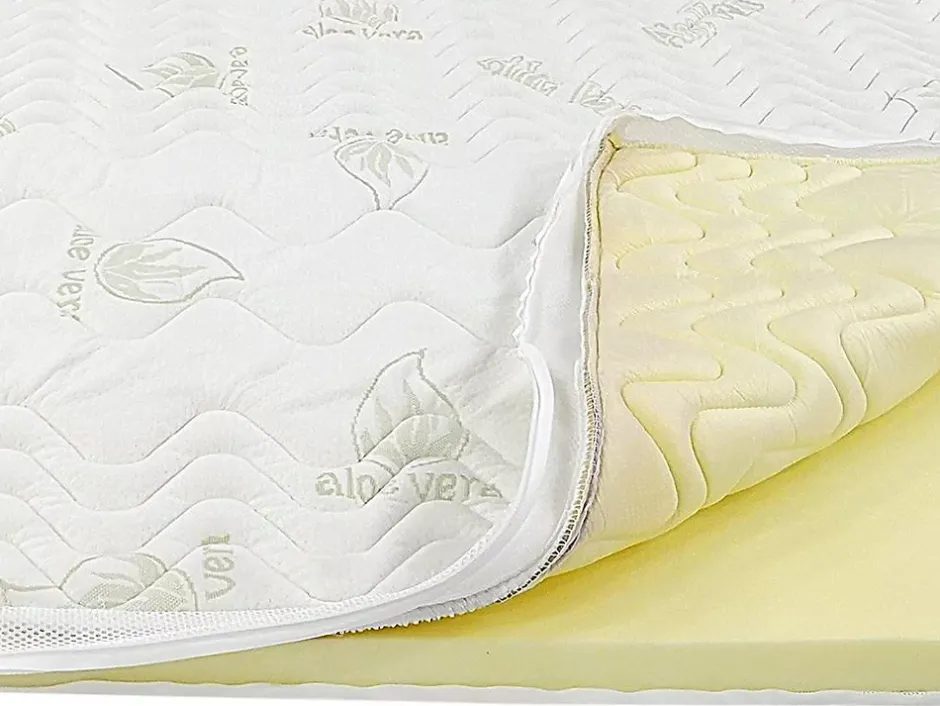 Vente-unique Surmatelas 180 x 200 cm mémoire de forme coutil aloe vera ép.5cm - ANTASSE de NATUREA Discount