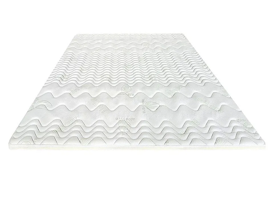 Vente-unique Surmatelas 140 x 190 cm mémoire de forme coutil aloe vera ép.5cm - ANTASSE de NATUREA