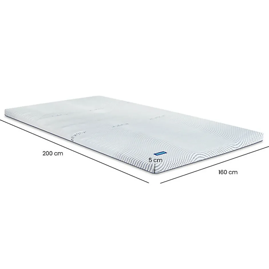 Meubletmoi Surmatelas 160 x 200 cm mousse mémoire de forme et gel OXYGEL™ - HYPNOS New
