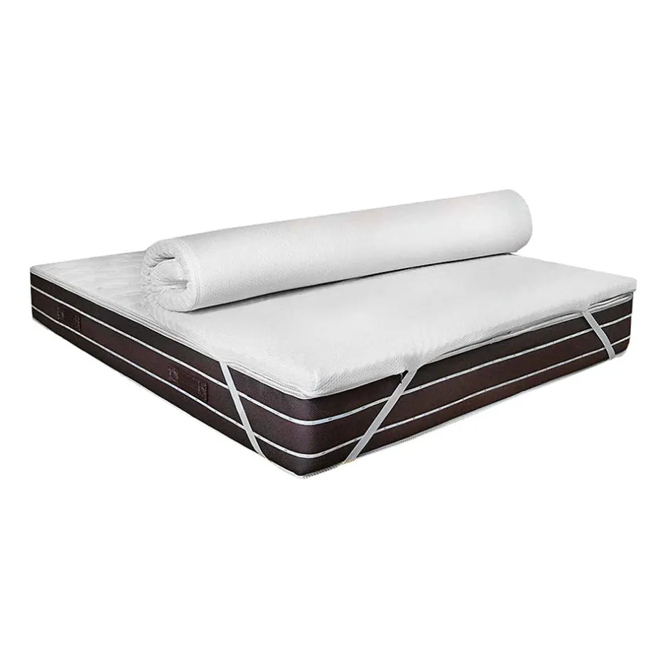 Talamo Italia Surmatelas carré et demi Dlovri, Surmatelas pour améliorer la posture, Surmatelas à mémoire de forme, 120x200xh5 cm Outlet