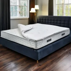 Talamo Italia Surmatelas carré et demi Dlovri, Surmatelas pour améliorer la posture, Surmatelas à mémoire de forme, 120x200xh5 cm Outlet