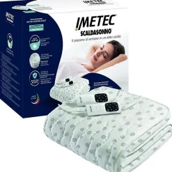 Imetec Surmatelas Chauffant - - 2 Places Adapto, 150x160 cm - 6 Températures Chauffage Rapide - 100 Coton - Température Constante