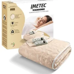 Imetec Surmatelas Chauffant - - Chauffe-lit Pour Lit Double 150 x 137 cm - 2 Commandes avec 2 Températures - Lavable