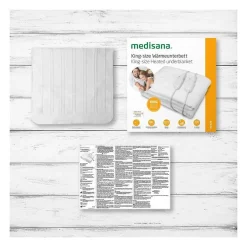 Medisana Surmatelas chauffant King Size - HU 676 XXL - 2 éléments de commande, 150 x 160 cm, 4 réglages de températures, lav Clearance