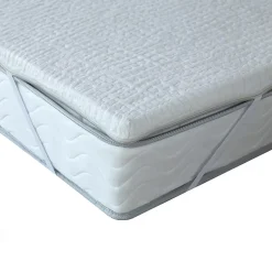 Idliterie Surmatelas déhoussable mousse à mémoire forme 50kg/m3 90x200