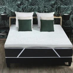 Idliterie Surmatelas déhoussable mousse à mémoire forme 50kg/m3 160x200 Hot