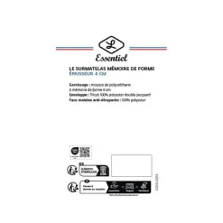 Lestra Surmatelas Softyne à mémoire de forme 80 x 200 cm Clearance