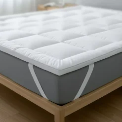 The White Stone Surmatelas Simple Protège-Matelas Matelassé avec Garnissage 800 g/m² avec Sangles Élastiques d'Angle 90x200 Sale