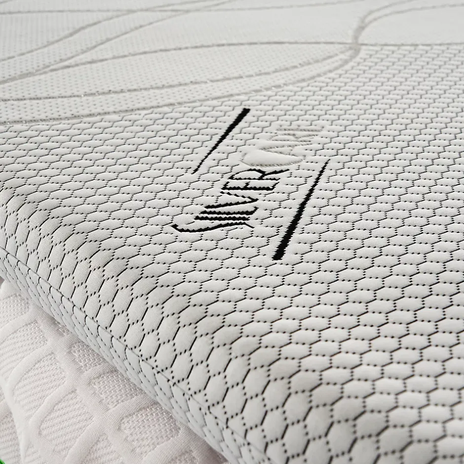 Materassiedoghe Sur-matelas 200x200 - Mousse à Mémoire De Forme - Epaisseur 5 cm - Revêtement Amovible Silver Fresh Outlet