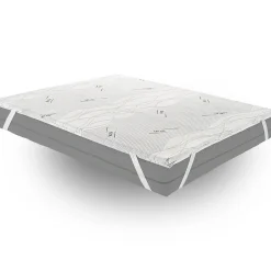 Materassiedoghe Sur-matelas 80x200 - Mousse à Mémoire De Forme - Epaisseur 5 cm - Revêtement Amovible Silver Fresh