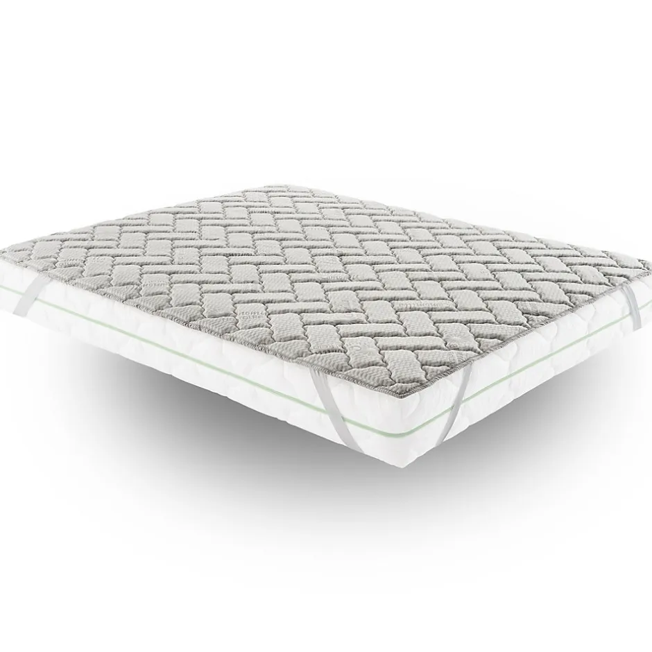 Materassiedoghe Sur-matelas 160x190 - Mousse à Mémoire De Forme De 3 Cm - Revêtement Silver Fresh