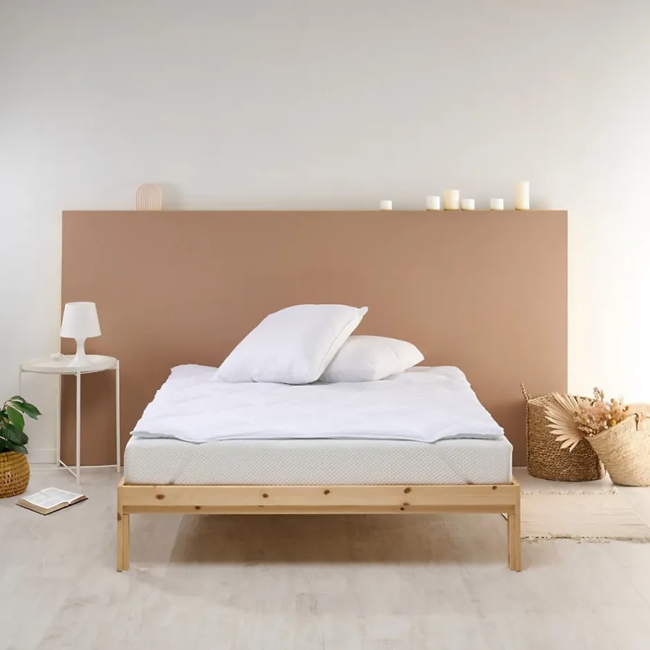 Bleu Calin Surmatelas 140x190 cm Confort Moelleux et Respirant LAVABLE À 95 C Clearance