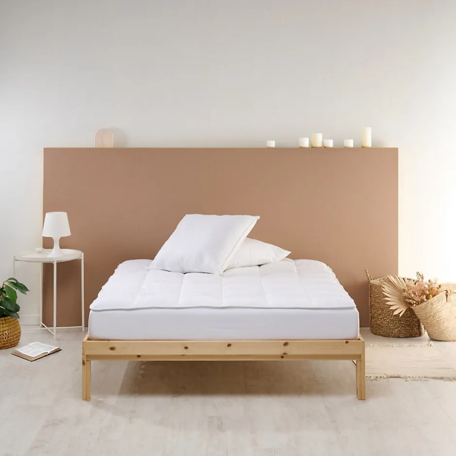 Bleu Calin Surmatelas 160x200 cm SENSATION DUVET Confort Moelleux Enveloppe 100% coton