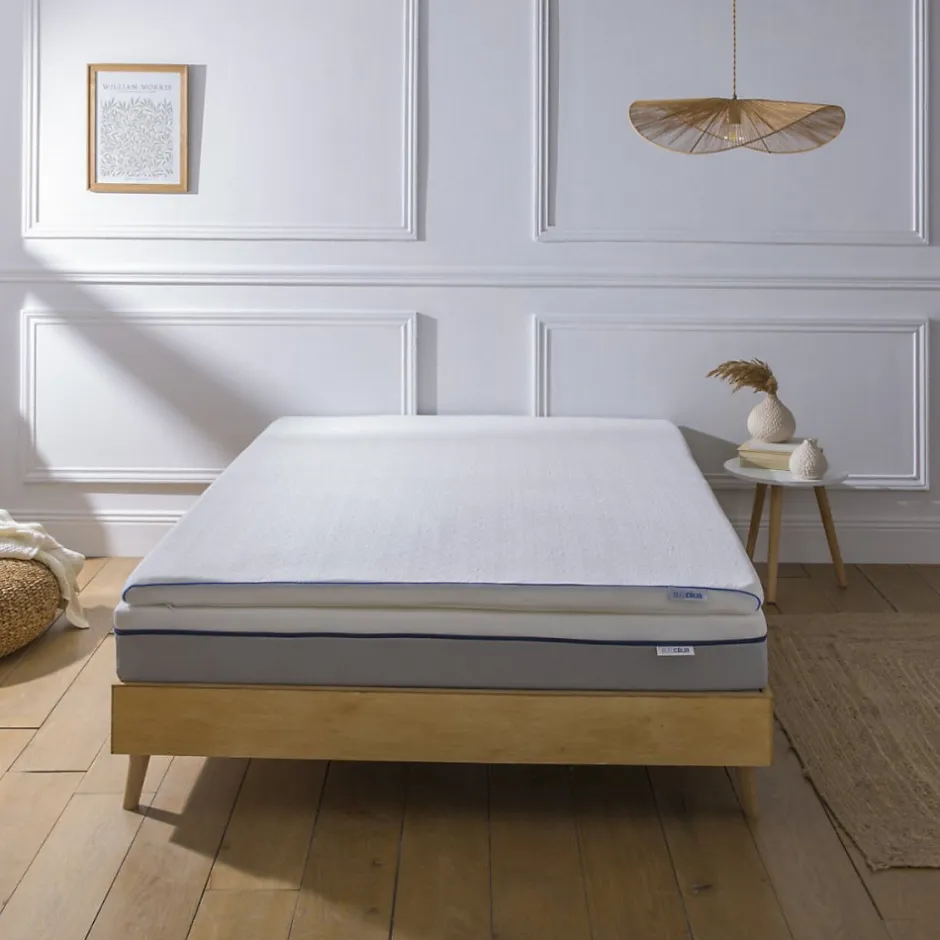 Bleu Calin Surmatelas 160x200cm Mémoire de forme L'ACCUEILLANT
