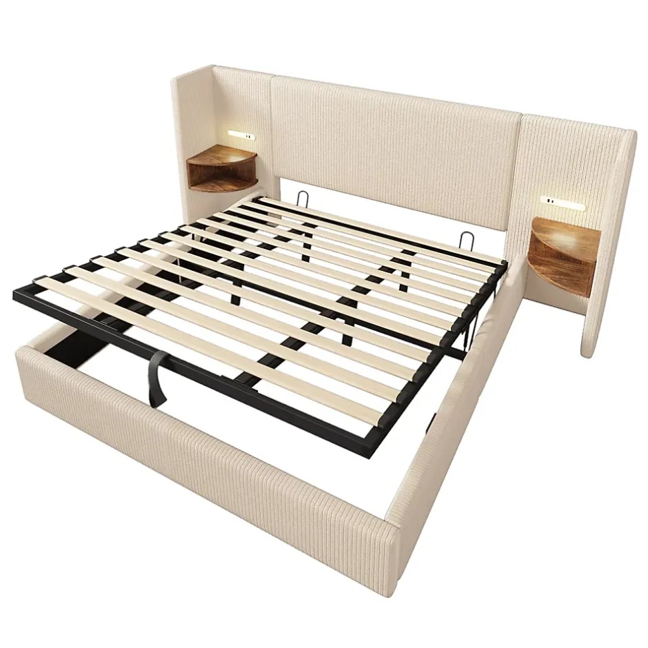 Redom Table basse 50x50,5H cm et 60x36x43,5H cm, ensemble 2 pieces empilable avec plateau MDF blanc Best