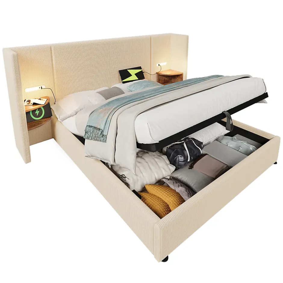 Redom Table basse 50x50,5H cm et 60x36x43,5H cm, ensemble 2 pieces empilable avec plateau MDF blanc Best