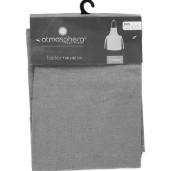 Atmosphera Créateur D'Intérieur Tablier - coton - gris clair - 60x80 cm - Atmosphera