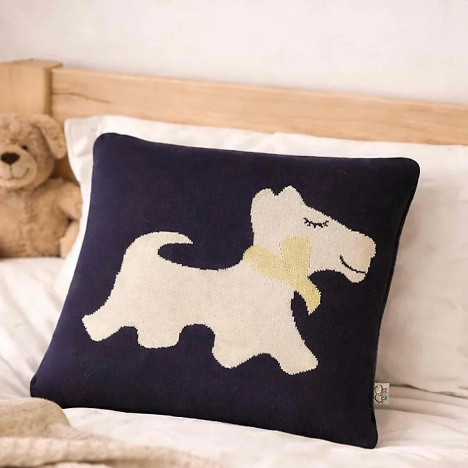 Sevira Kids Taie de coussin en coton bio chien Scotty Best