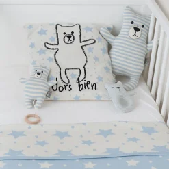 Sevira Kids Taie de coussin en coton bio OURSON