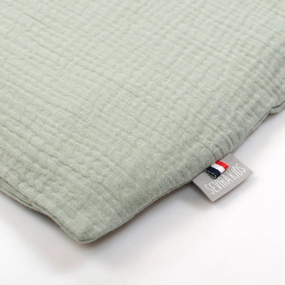 Sevira Kids Taie de coussin modulable avec liens à nouer en gaze de coton