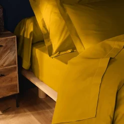 Eden Taie de traversin 85 x 185 cm Couleur emotion jaune curry Clearance
