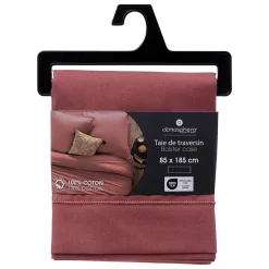 Atmosphera Créateur D'Intérieur Taie de traversin Carina 85x185cm rose blush - Atmosphera New