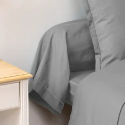 Atmosphera Créateur D'Intérieur Taie de traversin Carina 85x185cm gris souris - Atmosphera Discount