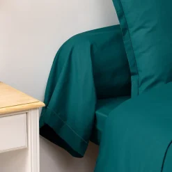 Atmosphera Créateur D'Intérieur Taie de traversin Carina 85x185cm bleu canard - Atmosphera Sale