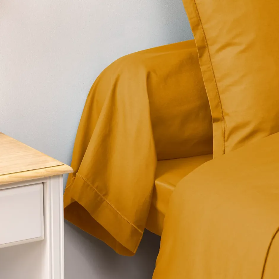 Atmosphera Créateur D'Intérieur Taie de traversin Carina 85x185cm ocre - Atmosphera