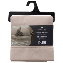 Atmosphera Créateur D'Intérieur Taie de traversin Carina 85x185cm beige lin - Atmosphera Best