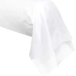 Linnea Taie de traversin uni 140x43 cm coton ALTO Blanc