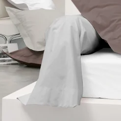 Linnea Taie de traversin uni 140x43 cm coton ALTO Calcium