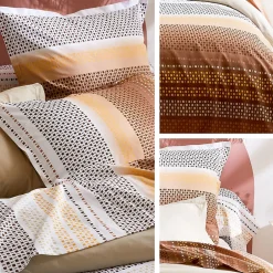 Linnea Taie de traversin 86X200 cm coton NIAGARA marron Châtaigne